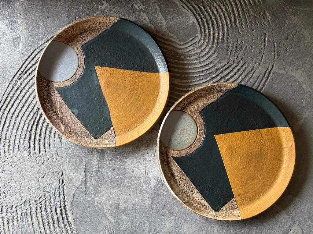 koo pottery【沖縄】仲田雅也　8寸プレート皿2