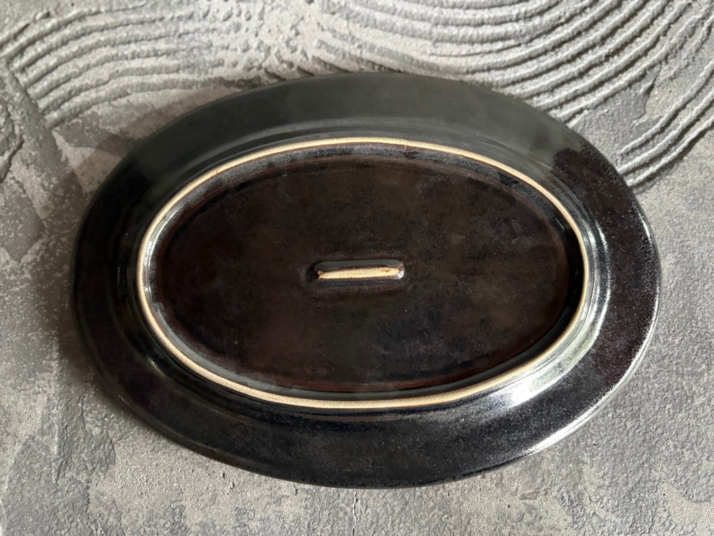 【栃木】今井　律湖　オーバル　リムプレート皿7