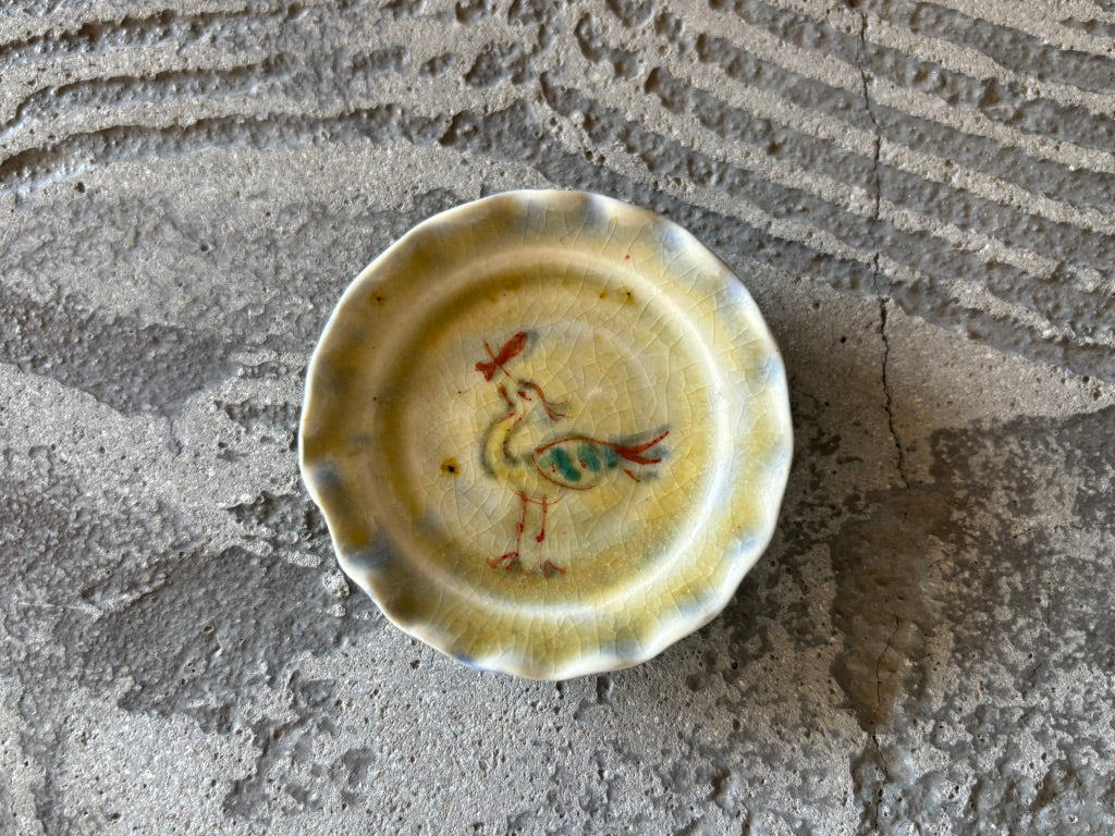 【京都】ヤマカワ　ミユキ　　ひらひら豆皿　鴨川の鷲　42