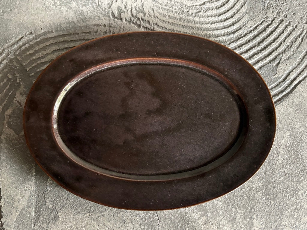 【栃木】今井　律湖　オーバル　リムプレート皿6