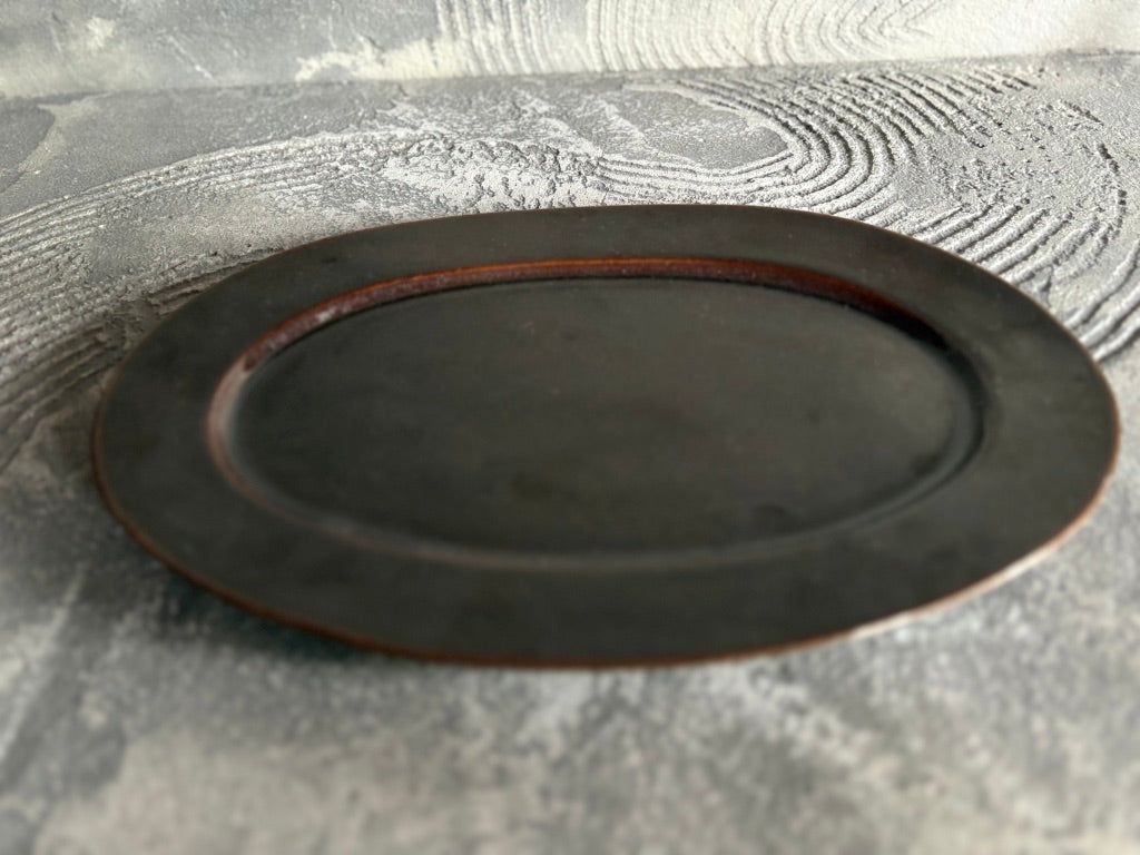 【栃木】今井　律湖　オーバル　リムプレート皿6